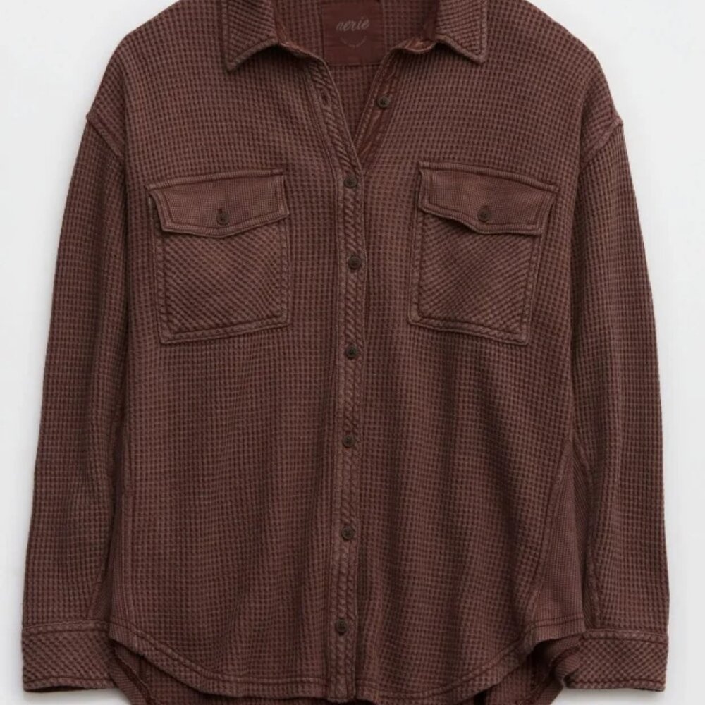 aerie lumberjane waffle shirt